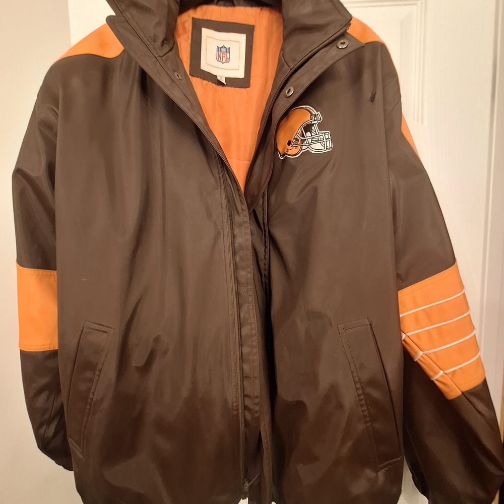 NFL Brown and Orange Bomber Jacket